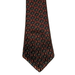 Men's Masetti Silk Multicolor Classic Length Wide Width Geometric Pattern Tie